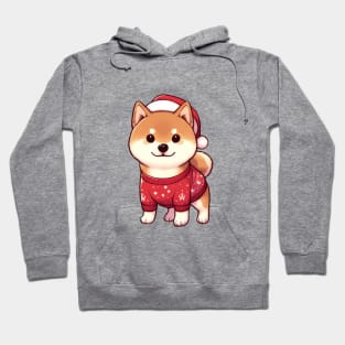 Cute Christmas Shiba Hoodie